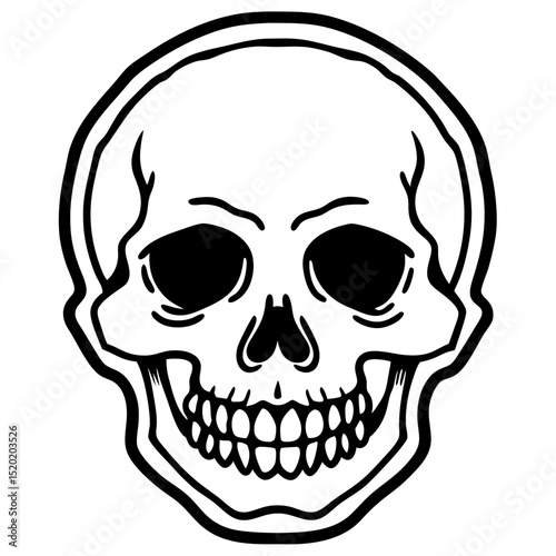 Simple Grunge Skull Vector Stickers