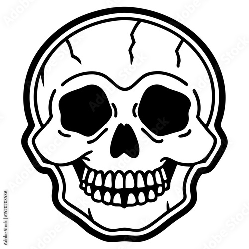 Simple Grunge Skull Vector Stickers