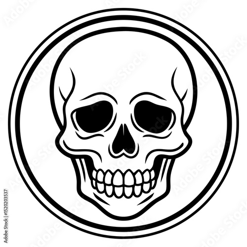 Simple Grunge Skull Vector Stickers