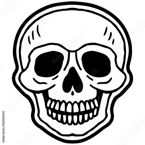 Simple Grunge Skull Vector Stickers