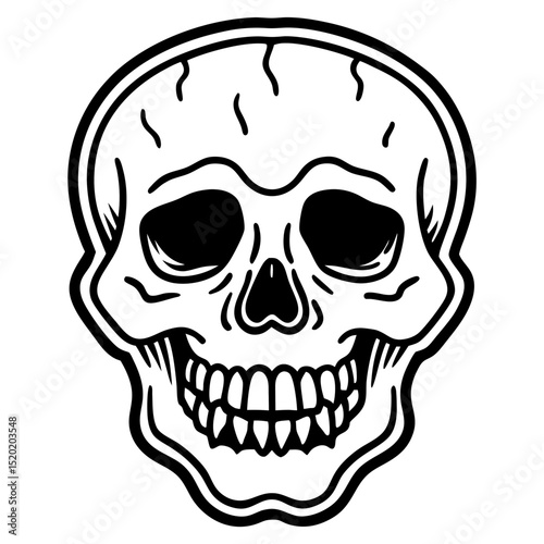 Simple Grunge Skull Vector Stickers