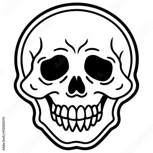 Simple Grunge Skull Vector Stickers