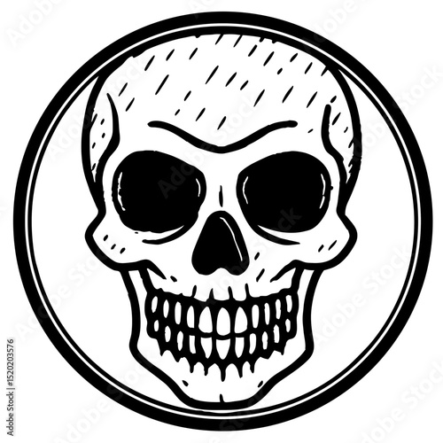 Simple Grunge Skull Vector Stickers