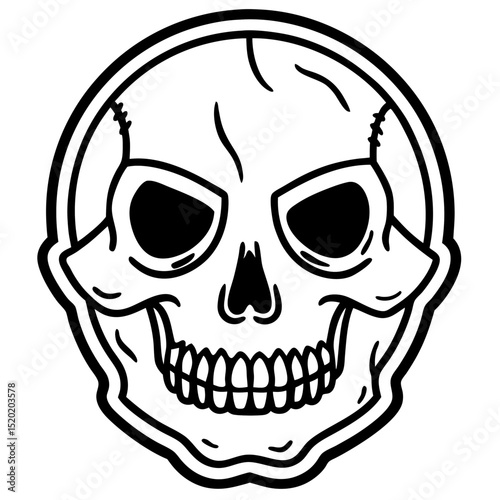Simple Grunge Skull Vector Stickers