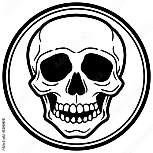 Simple Grunge Skull Vector Stickers