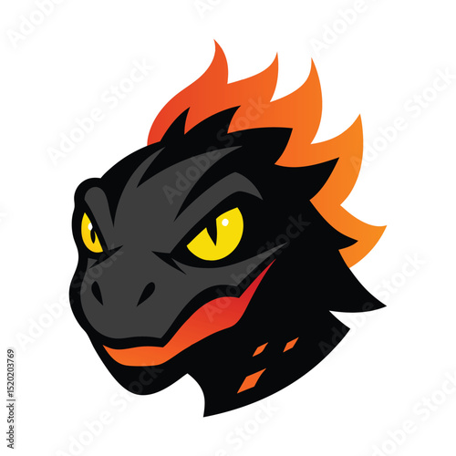Lava Lizard Head Mascot vector art