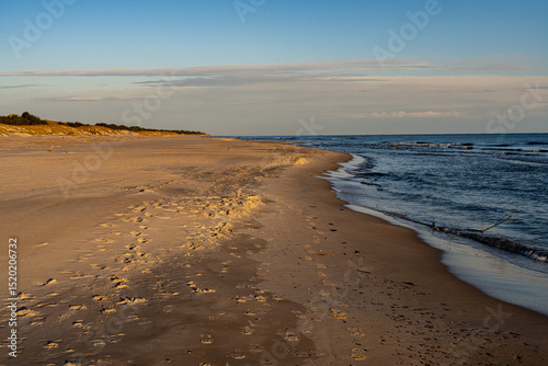 Secluded Sandy Beach at Sunset