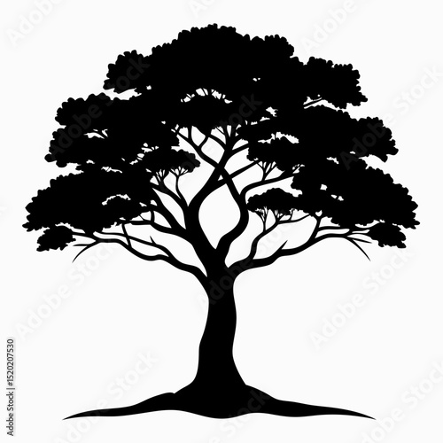 Silhouette of a dog possibly a lone dog isolated on a white background created in Adobe Illustrator simple and clean