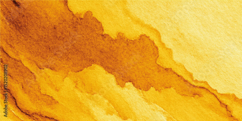 Red orange mustard fire amber yellow gold abstract watercolor water.  Yellow Watercolor Background with Abstract Design - Textured Orange Material with Paint Texture and Textured Background Feel