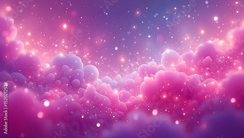 Enchanted Pink Cloud Dreamscape A Magical Fantasy Illustration