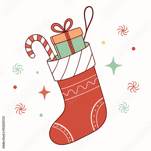 A Festive Stocking Full of Holiday Goodies and Treats