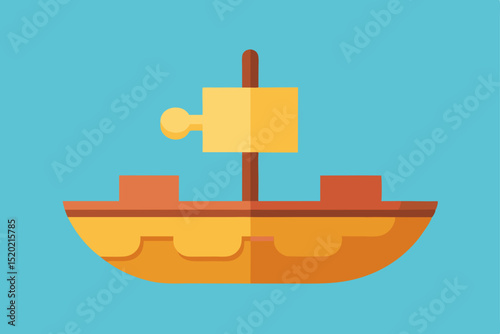 vector illustration of a fishing boat