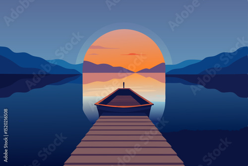 sunrise over the lake