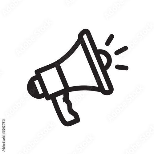 Megaphone symbol for announcements and communication design use