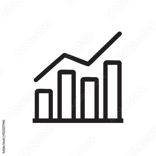 Growth chart representing financial progress and analysis results