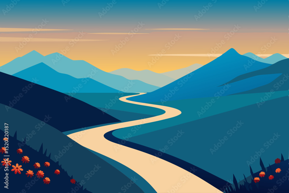 Fototapeta premium mountain landscape with snow