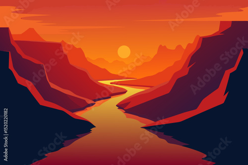 sunset over the mountains