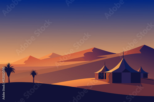 winter landscape with mountains