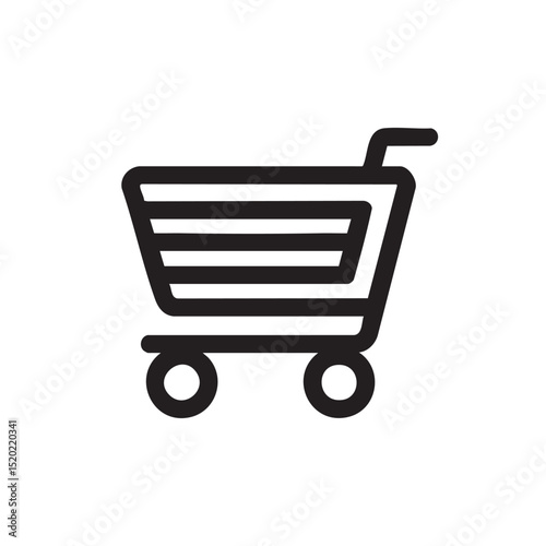 Shopping cart icon for e-commerce website or application