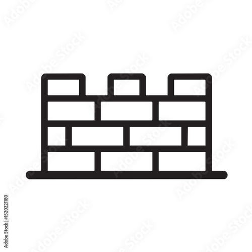 Simple brick wall design for building construction concepts