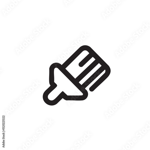 Paintbrush icon design for creative projects and digital art