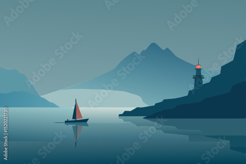 sailing boat on the sea