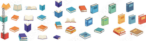 Stack of Books Minimalist Vector Illustration for Education Learning and Library Branding Concepts