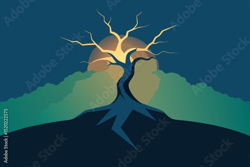 vector illustration of a tree