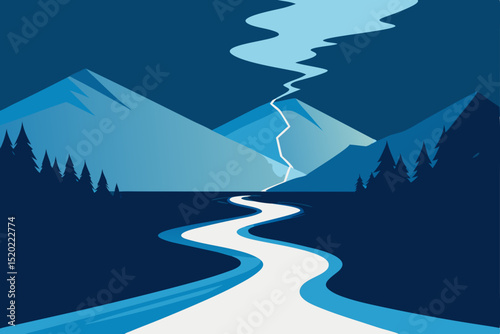snowy mountain landscape