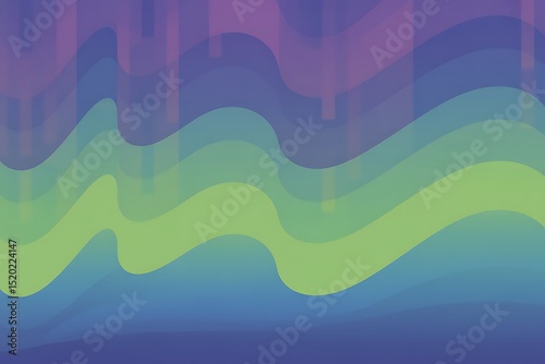 Abstract pastel gradient layers with blurred vertical elements composition