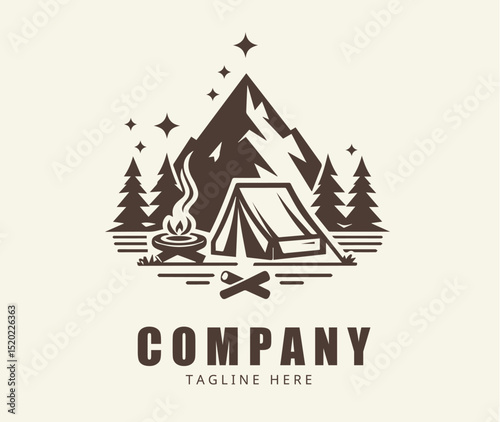 camping logo template