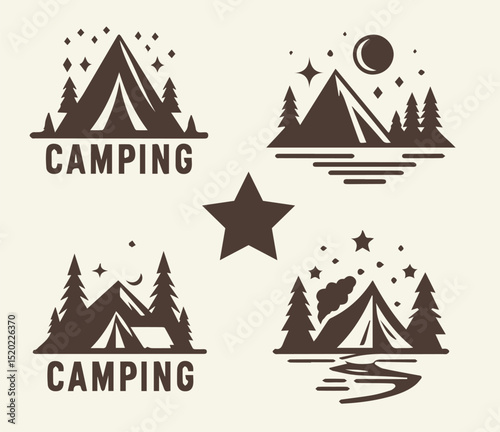 camping logo template
