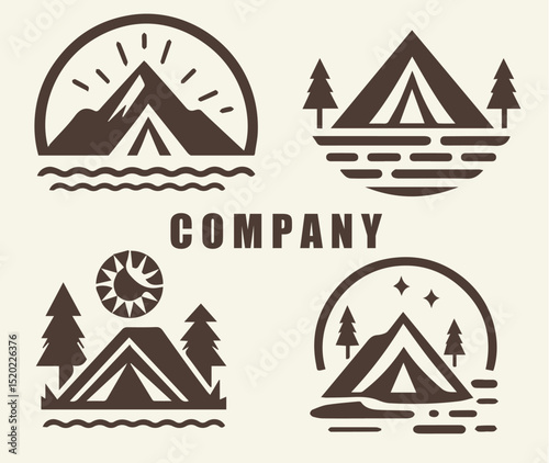 camping logo template
