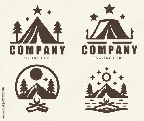 camping logo template