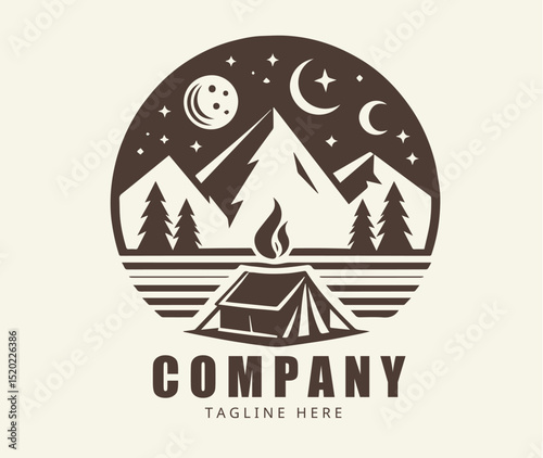 camping logo template
