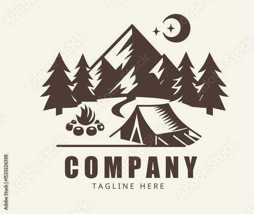 camping logo template