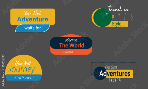 Advertising banner design for travel agency and air travel. Vector Travel Flyer Headline design marketing flyer Headline design template
