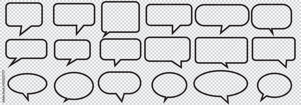 Obraz premium Speech Bubble set. Talk bubble. Cloud speech bubbles collection. Vector EPS 10