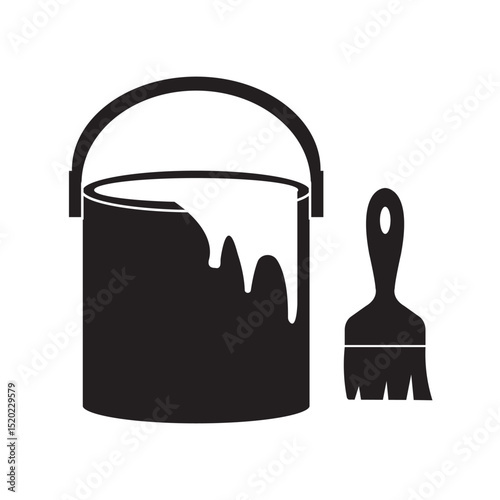 paint can icon illustration design template
