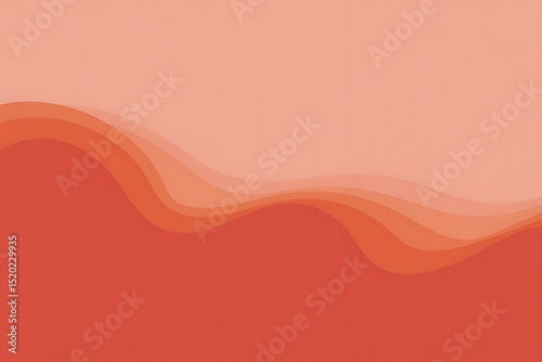 Modern soft terracotta backdrop with fluid layered shapes for versatile applications