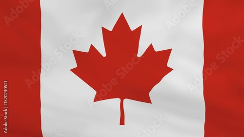 Waving Canada Flag in the Wind – 4K Slow Motion Footage. 