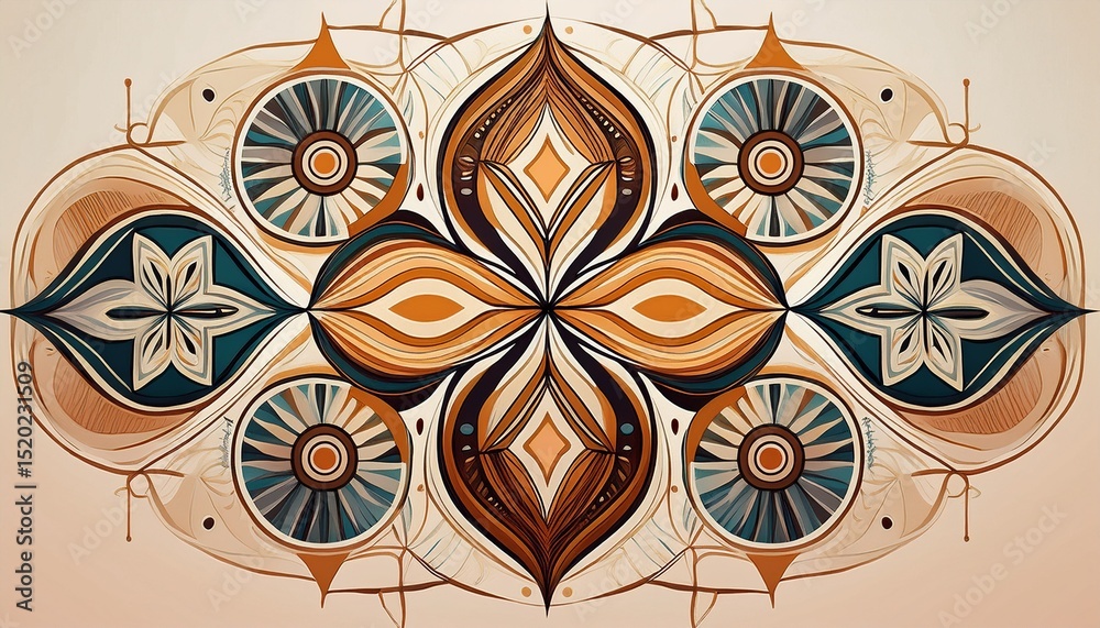 intricate geometric pattern abstract design featuring earthy tones suitable for modern decor or digital backgrounds isolated on white background or intricate geometric pattern abstract design featuring earthy tones suitable for modern decor or digital backgrounds isolated on white background or
