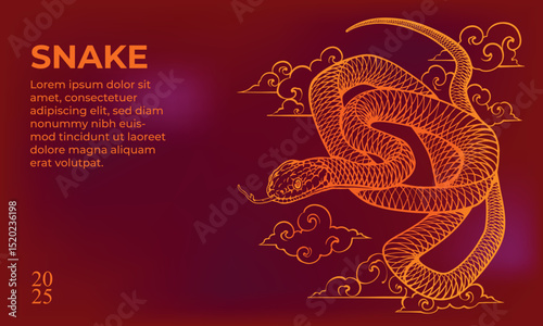 Snake illustration design template