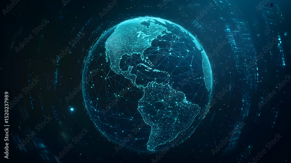 Fototapeta premium Abstract Digital Representation Of Earth