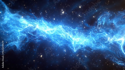 Quantum computing: a futuristic concept.  The design features a blue circuit board background with flowing wave patterns, depicting a quantum technological explosion.  Modern and textured