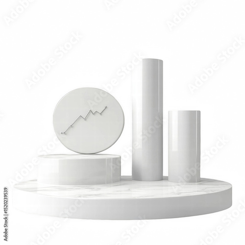 3D Podium Display for Investment Analysis Presentation