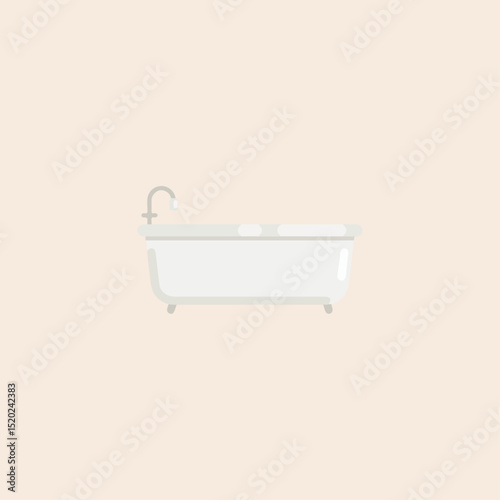 Bathtub icon flat vector design.