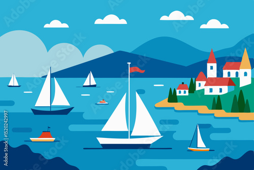 sailing boat in the sea