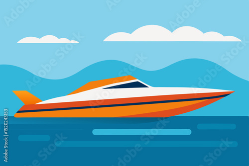 yacht on the sea