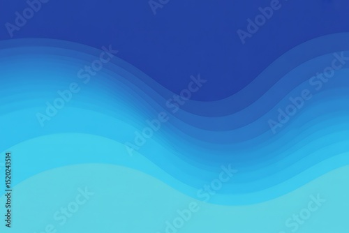 Abstract gradient waves in varying shades of blue creating a calming depth